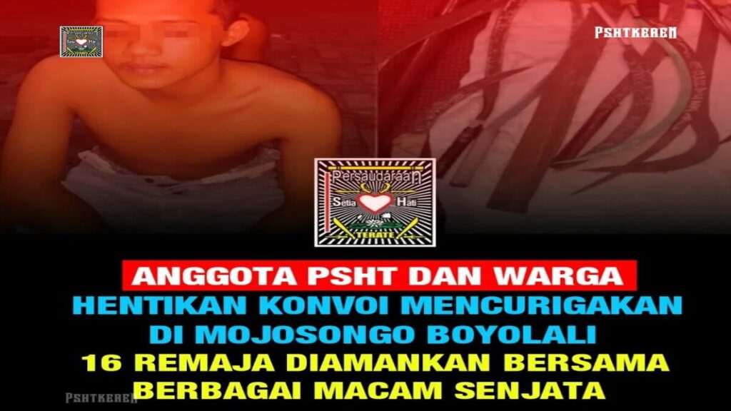 psht boyolali bantu polisi tangkap konvoi bersenjata