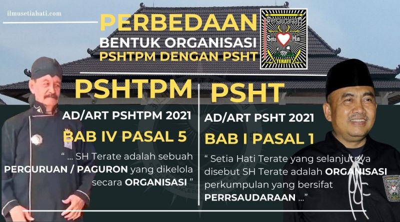 perbedaan bentuk organisasi PSHT PSHTPM