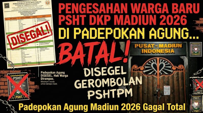 padepokan agung madiun disegel